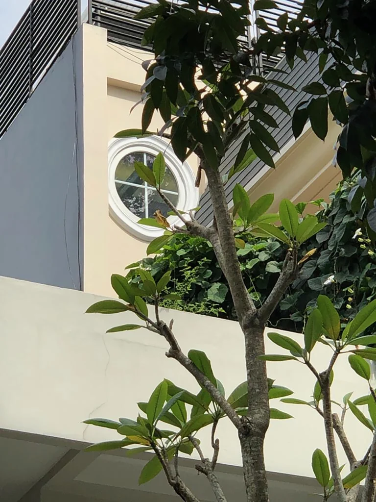 Exterior view of Pakubuwono Residence with round UPVC windows