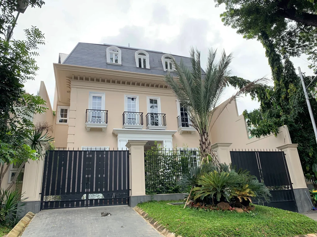 Exterior view of Pakubuwono Residence with white UPVC windows