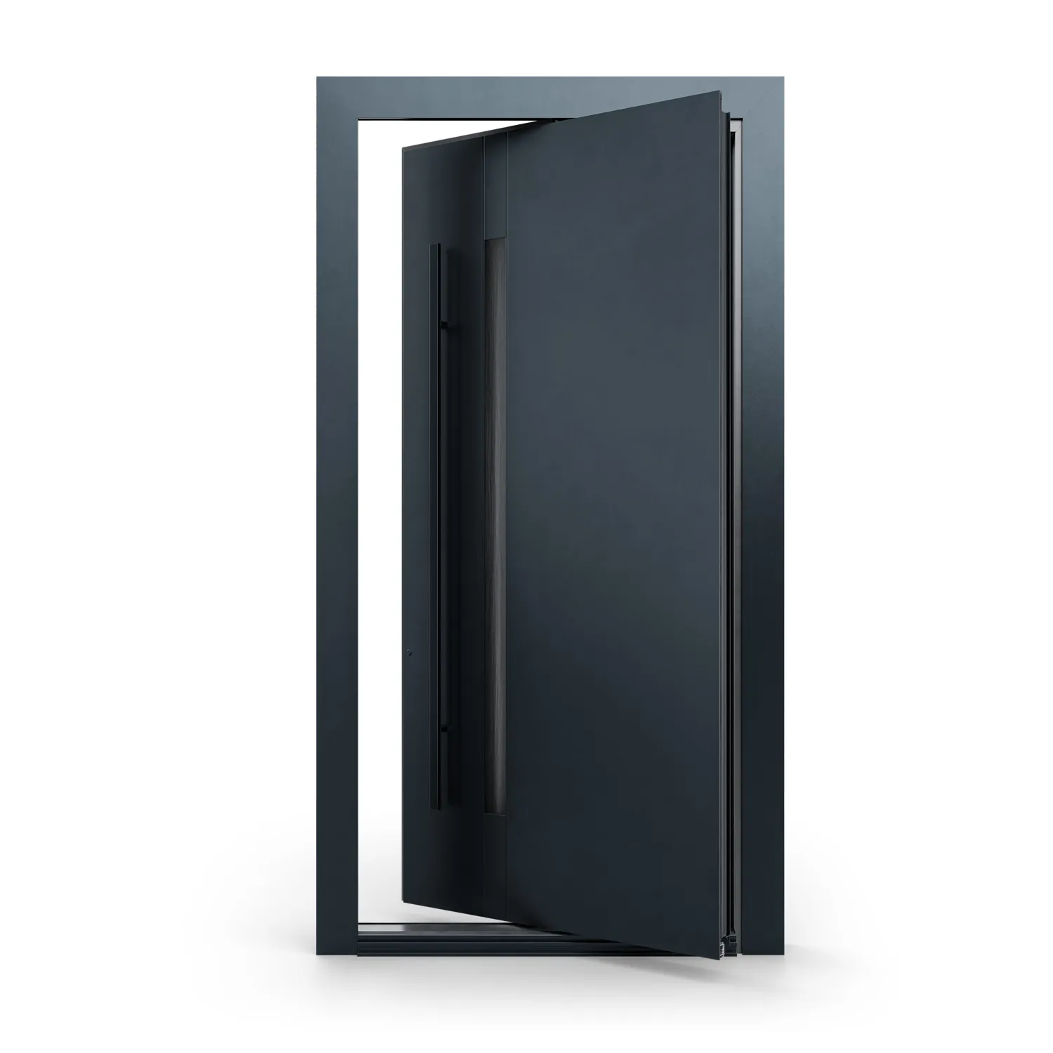 Aluminium Pivot Door Sleek Glass