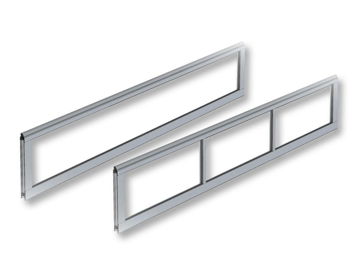 Garage door aluminium window segment