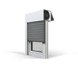 A cross-section of a white UPVC window frame showing multiple chambers, insulation layers, and double-glazed glass panes.
