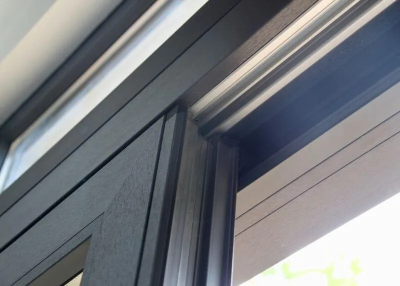 Upper rail of a UPVC lift&Slide door in anhtracite