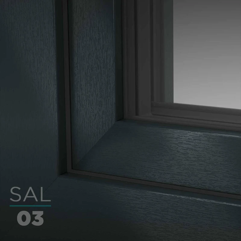 UPVC Window Decor SAL003 Dark Green (wood-structure)