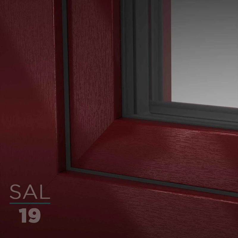 UPVC Window Decor SAL019 Bordeaux Red (wood-structure)