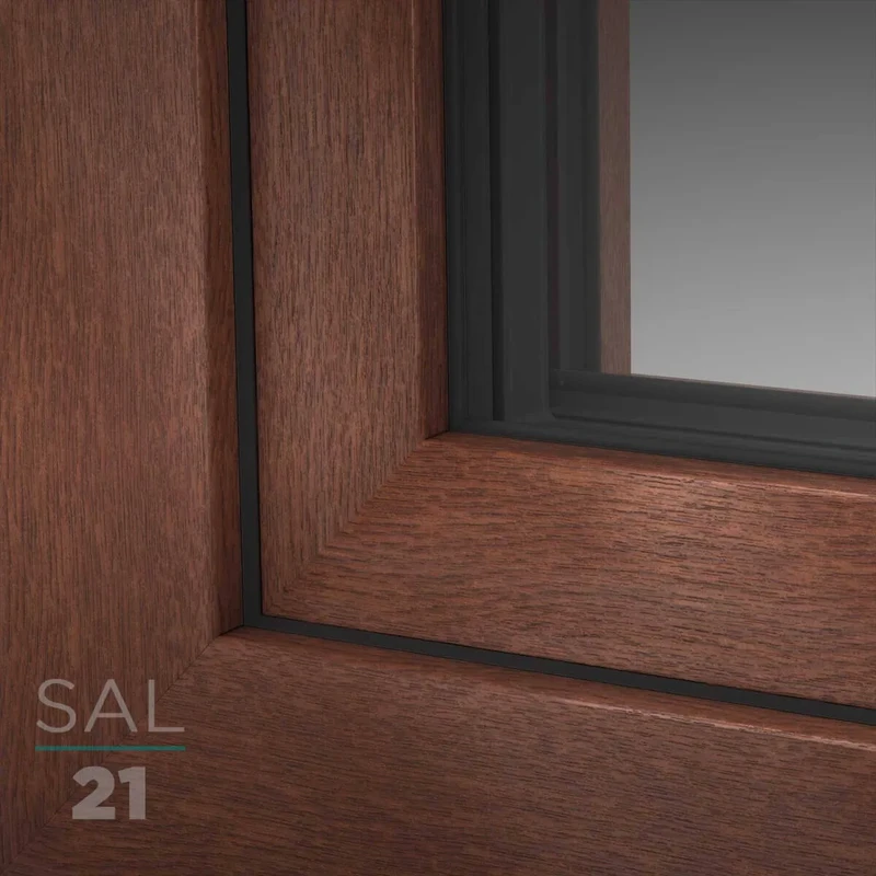 UPVC Window Decor SAL021 Walnut (wood-structure)