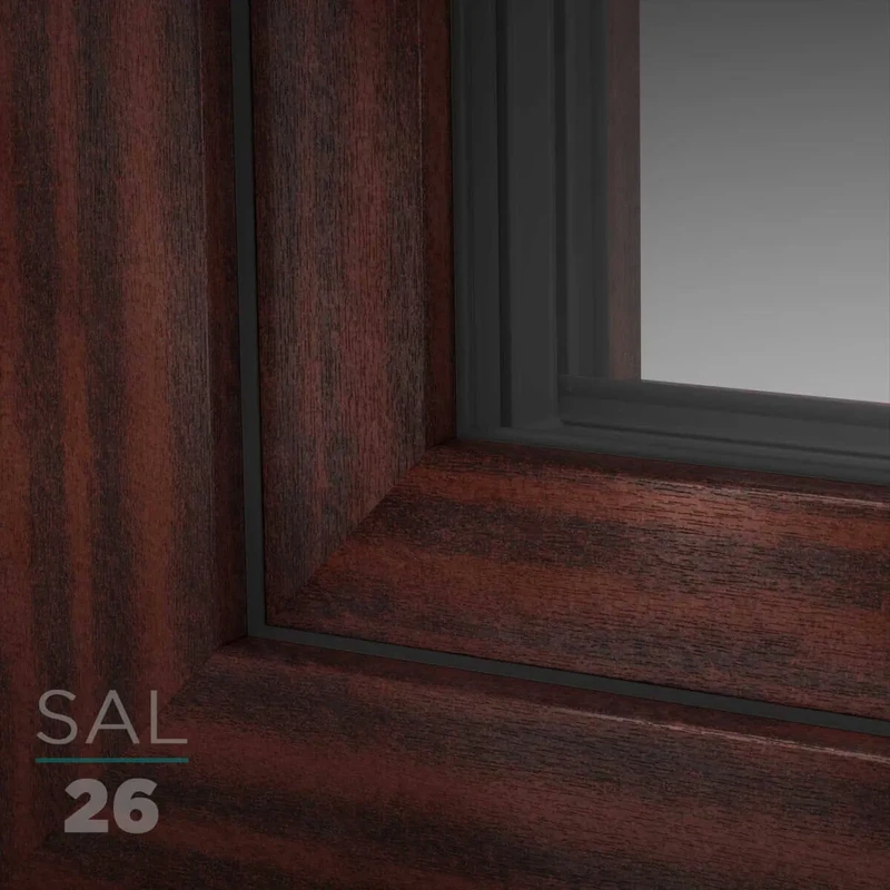 UPVC Window Decor SAL026 Mahagoni (wood-structure)