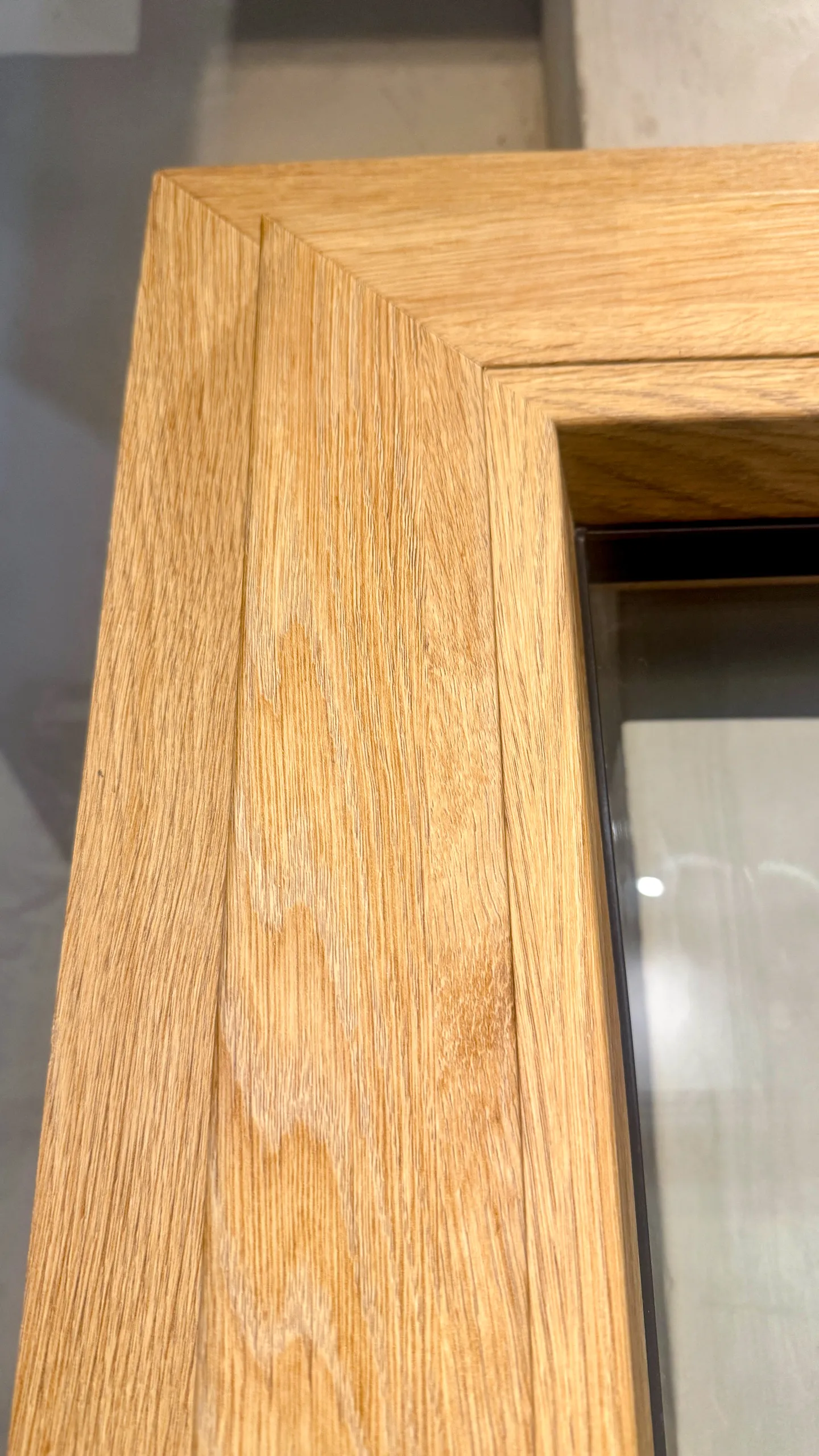 UPVC window in anthracite colour and silver handle